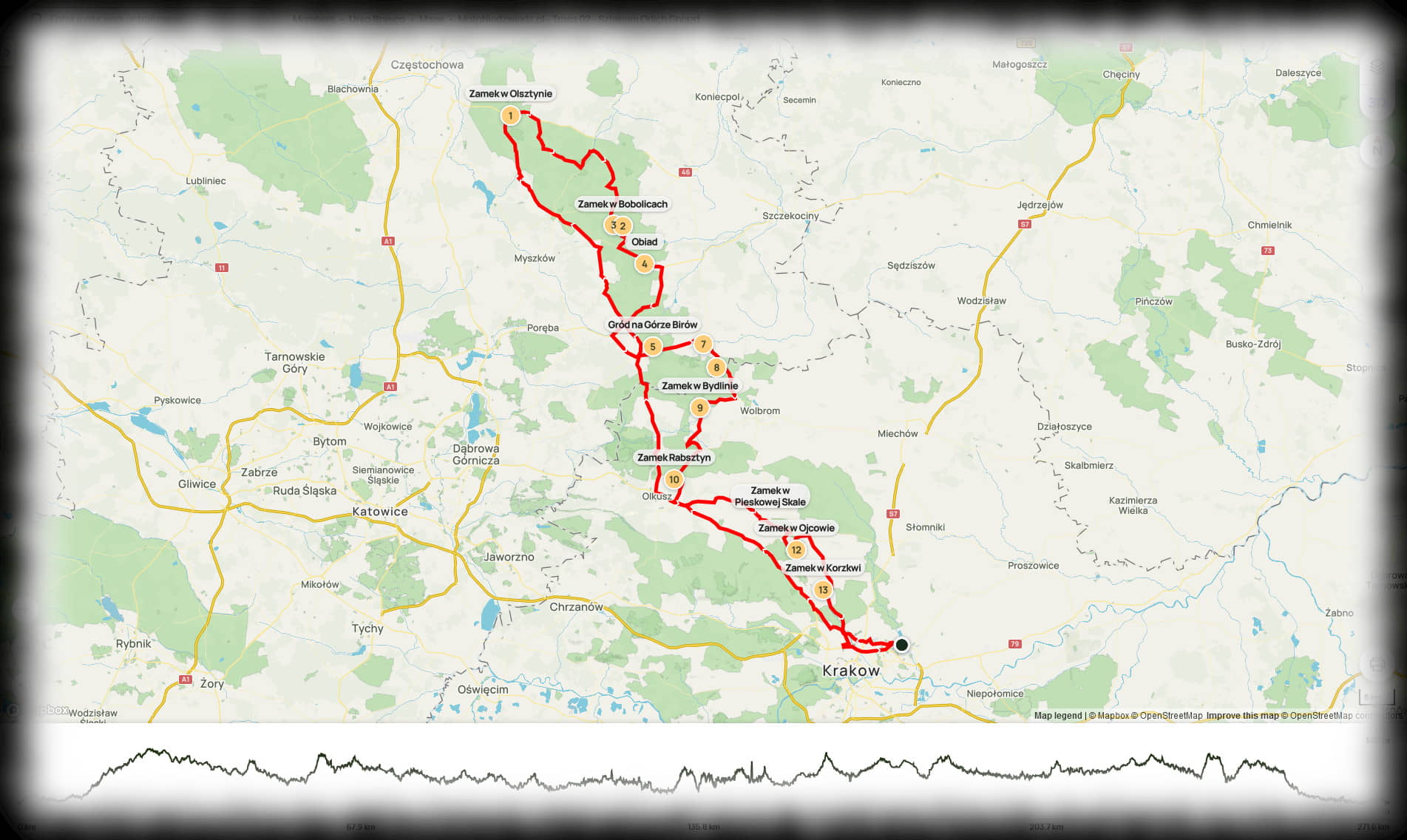 2. Szlakiem Orlich Gniazd (251 km)